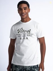 Petrol Printed Pure Cotton T-shirt