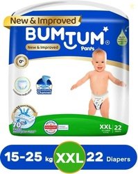 Bumtum Baby Diaper Pants with Double Leakage Protection(22 Count, XX-L