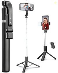 Vaku Luxos Selfie Stick Tripod Stand with Fill Light & Wireless Remote