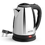 Milton Appliances Go Electric Kettle 1.8 Litre I 3X Protection – Dry Boil, Auto Shut Off, Overheat I 1350 Watt I Super Fast Boiling I Stainless Steel I 360Â° Power Base I 1 Year Warranty