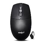 FRONTECH MS-0056 Wireless Optical Mouse | 2.4GHz | 1600DPI | USB Nano Receiver | Ergonomic Design | Black