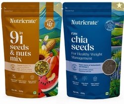 Nutricrate 9 in 1 Seeds & Nut Mix & Chia Seeds l Protein Rich Roasted