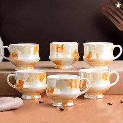 The Earth Store Handcrafted Ceramic Flicker Zest Microwave Safe Chai/T