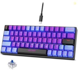 Archer Tech Lab Wired Mechanical Gaming Keyboard| 60% Compact, 63 Keys