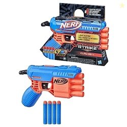 Nerf Alpha Strike Claw Qs-4 Blaster 4 Official Nerf Elite Foam Darts,M