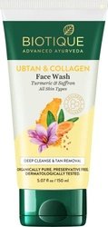 Biotique Ubtan & Collagen Face Wash for Tan Removal & Enhancing Skin C