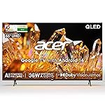 acer 139 cm (55 inches) Ultra V Series 4K Ultra HD Smart QLED Google TV AR55QDVGU2875BD