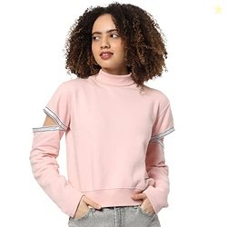 Campus Sutra Women's Cotton Boat Neck Sweatshirt (CTWIN22_CSW-AW-SS013