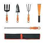 TrustBasket Greenkeeper Tool Kit with Bagâ Gardening Tools Kit for Home Garden, 5 Pcs Garden Tools for Home Gardening Set with Khurpi, Fork, Trowel, Weeder & Scraper â Durable Garden Tools