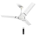 KUHL Prima A3 1200mm BLDC Ceiling Fan with Remote | 5-Star Rated | High Airflow | Saves up to 65% Electricity | 5-Year Brand Warranty | White