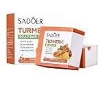 EarthlyÂ® Natural Turmeric Soap – Organic, Handmade, Skin Brightening, Anti-Aging Brightening, Acne Removal Soap Organic Turmeric, Shea Butter & Essential Oils-100g