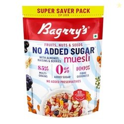 Bagrrys No Added Sugar Muesli with Fruits, Nuts & Seeds  700g | High F
