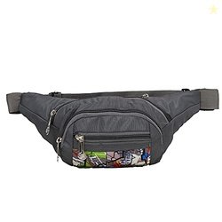 Ambitieux Travel Waist Bag for Men Women/Fanny Pack with 4-Zipper Pock