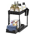 Laxis 1 Pack Under Sink Organizer, Tier Bathroom Cabinet Organizer With Sliding Shelf Basket, Multi-Purpose Organizers And Storage For Kitchen