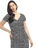 Tokyo Talkies Women’s Dresses for Women | Floral Print | Short Smocked Dress | Puff Sleeves | Elegant & Trendy