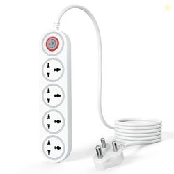 ZEBRONICS PS4200H Power Strip  4 Universal Sockets | 1500W | LED Indic