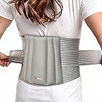 Lumbar Sacral Belt for Relief from Back Pain, Muscle Spasm, Sciatica, Spine Alignment & Lower Back Support | Posture Corrector Belt with Adjustable Straps for Men & Women- Grey (S)