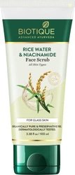 Biotique Rice Water & Niacinamide Deep Cleanse Gel Face Scrub for Smoo