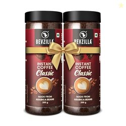Bevzilla 400 Gram (200GMx2) Classic Instant Coffee Powder | Arabica Be