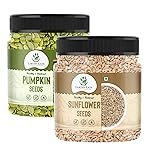 Earthy Eats Combo Pack Pumpkin & Sunflower Seed (250gm Each Jar) | Nutrient-Rich Healthy Diet Snack | Baking, and Salads, Yogurt & Smoothies | Kaddu Seeds for Eating | Pepitas | Rich in Dietary Fibre