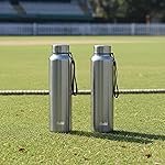 Clazkit Amaze Pro Classic 1000ml Sporty Stainless Steel Water Bottle Set of 2 |ISI Certified|SLeakproof,Rust-Free,BPA-Free,Durable for College,Fridge,Sports,Gym,Yoga & OfficeâEasy to Clean & Reusable