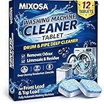 Washing Machine Cleaner Tablets 12 Pack | Deep Cleaning, Deodorizing & Descaling |For Front&Top Load Washers | Removes Odor, Residue & Buildup |Clean Inside Drum And Laundry Tub Seal.(12-PACK)