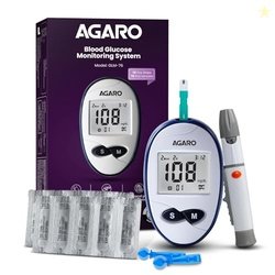 AGARO Glucometer, Blood Glucose Monitoring System with 10pcs Strips &