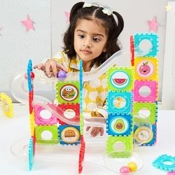Amazon Brand - Jam & Honey Magnetic Tiles 110 Pieces for Kids | STEM T