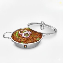 Human Hydro Triply Stainless Steel Kadai (24CM/2.8L) with Lid | 3-Laye