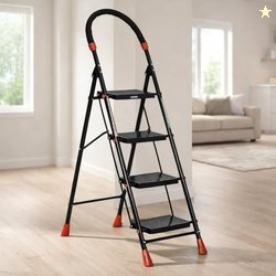 FLIPZON Halo Foldable 4 Step Ladder for Home and Office Use | Alloy St