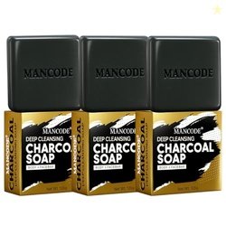 Mancode Activated Charcoal Soap - 125gram | Treats Oily Skin | Refresh
