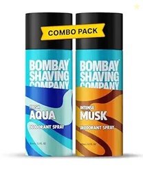 Bombay Shaving Company Deodorant Aerosol Combo - Aqua & Musk - 150Ml X