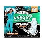Whisper Bindazzz Nights 30 XXXL Sanitary Pads, Upto 0% Leaks All Night Long, For Super Heavy Flow, Nearly 75% Longer with Wider Back, Double hug wings keep pad in place, Disposable Wrapper