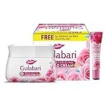 Dabur Gulabari Moisturizing Cold Cream 100gm + Lip Balm 8gm (Free) | With Goodness of Natural Rose Oil & Vitamin E | Intense Hydration and Deep Moisturization | For Smooth & Soft skin | All Skin types