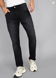 METRONAUT Men Slim Mid Rise Black Jeans