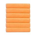 Bathla Spic & Span Multi Purpose Micro Fiber Cleaning Cloth – 300 GSM: 40cmx40cm (Pack of 6 – Fluorescent Orange)