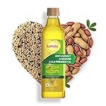Saffola Cold Pressed Oil, Goodness of 2- Groundnut & Sesame | Helps Lower Cholesterol, Make Easy-To-Digest Food | 1L Pet Bottle