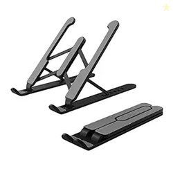 Zebronics-NS1000 Laptop Stand Featuring Foldable Design, Anti-Slip Sil