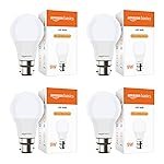 Amazon Basics – 9W LED Bulb, Cool White (Base B22, Pack of 4)