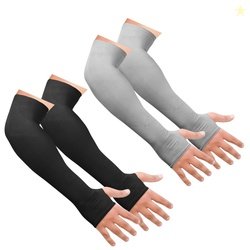 UV Protection Arm Sleeves with Thumb Holes, Nylon Sun Protection Hand
