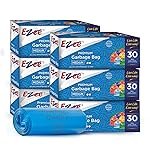 Ezee Blue Garbage Bags Medium 180 Pcs | 30 Pcs x Pack of 6 Rolls | 19 x 21 Inch | Dustbin Bags/Trash Bags/Dustbin Covers for Wet and Dry Waste