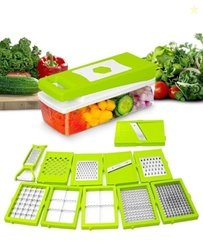 Vegetable Chopper 12 in 1 with Container, Manual Food Chopper with 12