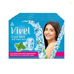Vivel Cool Mint, Soft Fresh Skin Soap, 600g (150g - Pack of 4), Soap f