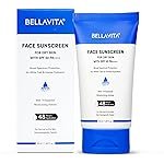 BELLAVITA Sunscreen SPF 50 For Dry Skin|SPF 50 PA++++|Broad Spectrum Protection | No White Cast | Water & Sweat Resistant|Dermatologically Tested|Hydrating Sunscreen|48hrs Hydration | For Men & Women | 50ml