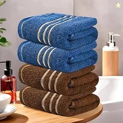 Urbane Home Pack of 4 Soft Cotton Face Towels for Men & Women | Easily