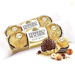 Ferrero Rocher Chocolate Pralines Treat Pack 3 Pieces - 2 Pack Pouch,