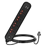 ZEBRONICS Power BAR 145, Extension Board/Strip, 2000 Watts, 10 Amps, 1x Type C Port, 4X Universal Socket, 2X USB Port, LED Indicator, On/Off Switch, Wall Mountable, 5 Meter, Black