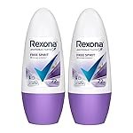 Rexona Motion Activated Roll-On | Free Spirit Underarm Deodorant for Women | up to 72Hr sweat+odour defence | 45 ML (Pack of 2)