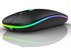 Dezful Wireless Mouse Gaming Mouse 2.4GHz Rechargeable Silent Optical