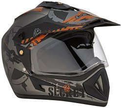 Vega Off Road Secret ISI Certified Matt Finish Full Face Dual Visor wi